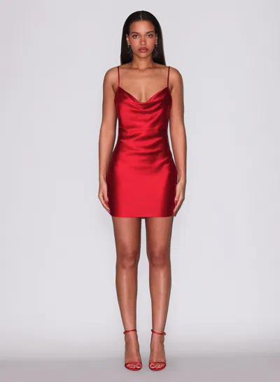Fleur Du Mal Short Cowl Neck Slip In Red