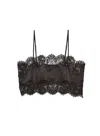 Fleur Du Mal Lace-trim Silk Bandeau Top In Black