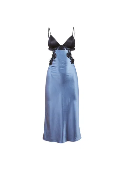 FLEUR DU MAL SILK & LACE CUTOUT SLIP