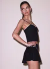Fleur Du Mal X Revolve Flare Mini Skirt In Black