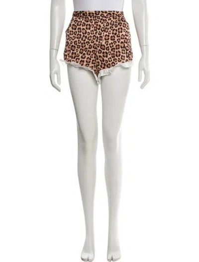 Pre-owned Fleur Du Mal Silk Animal Print Pajamas In White