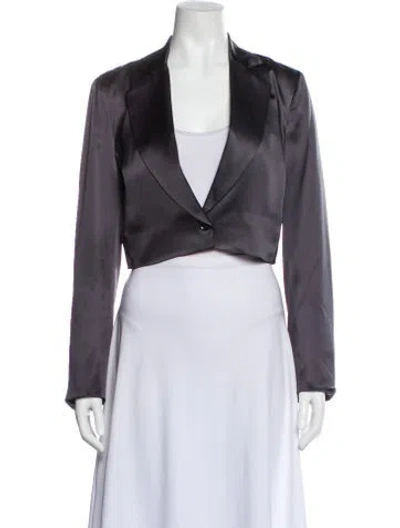 Pre-owned Fleur Du Mal Silk Blazer In Gray