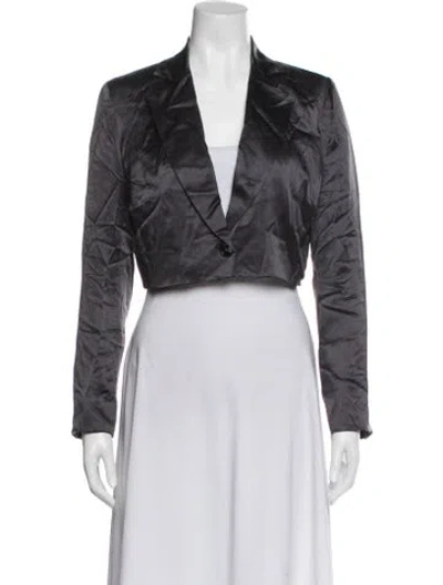 Pre-owned Fleur Du Mal Silk Blazer In Gray