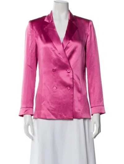 Pre-owned Fleur Du Mal Silk Blazer In Pink