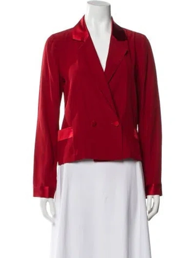 Pre-owned Fleur Du Mal Silk Blazer In Red