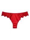 Fleur Du Mal Luxe Flutter Panty In 红色