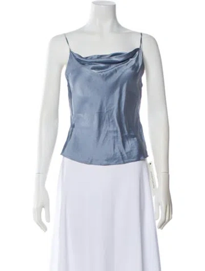 Pre-owned Fleur Du Mal Silk Cowl Neck Blouse In Multi