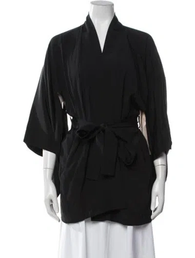 Pre-owned Fleur Du Mal Silk Jacket In Black