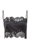 Fleur Du Mal Black Floral Top In Black