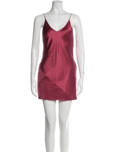 Pre-owned Fleur Du Mal Silk Lace Trim Embellishment Nightgown In Pink