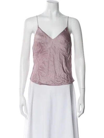 Pre-owned Fleur Du Mal Silk Lace Trim Embellishment Pajamas In Purple