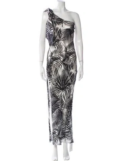 Pre-owned Fleur Du Mal Silk Long Dress In Black