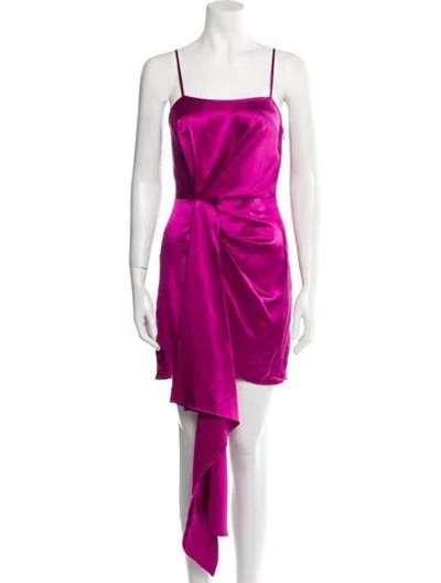 Pre-owned Fleur Du Mal Silk Long Dress In Pink