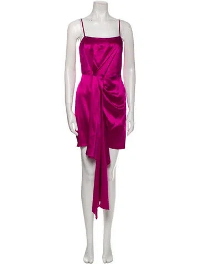 Pre-owned Fleur Du Mal Silk Long Dress In Pink