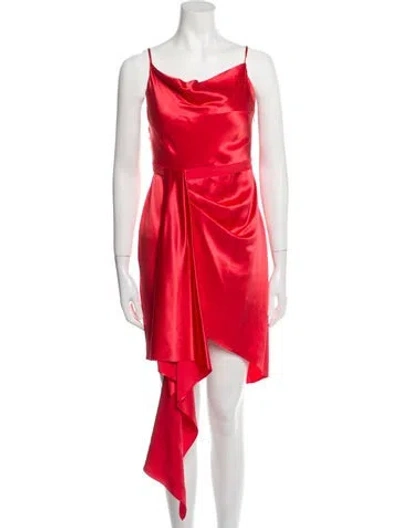 Pre-owned Fleur Du Mal Silk Long Dress In Red