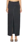 Fleur Du Mal Silk Maxi Skirt In Black