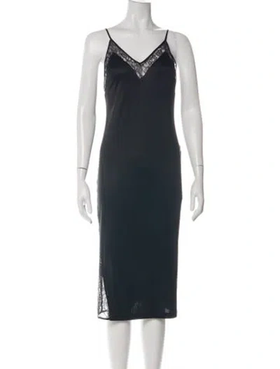 Pre-owned Fleur Du Mal Silk Midi Length Dress In Multicolor