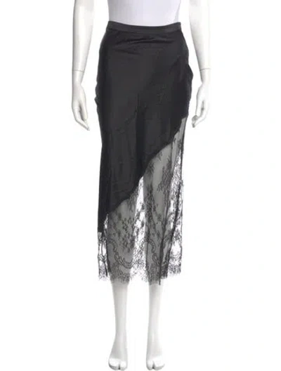 Pre-owned Fleur Du Mal Silk Midi Length Skirt In Multi