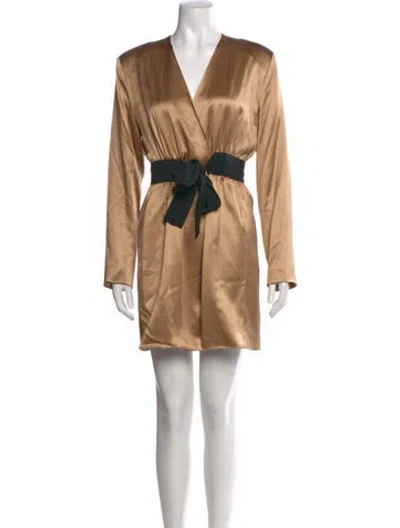 Pre-owned Fleur Du Mal Silk Mini Dress