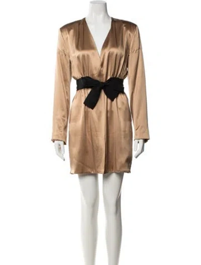 Pre-owned Fleur Du Mal Silk Mini Dress