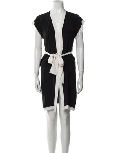 Pre-owned Fleur Du Mal Silk Mini Dress In Black