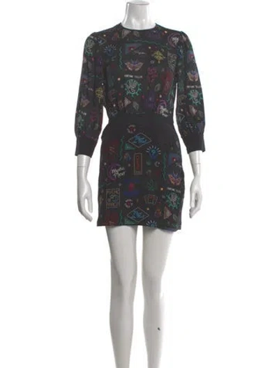 Pre-owned Fleur Du Mal Silk Mini Dress In Gray