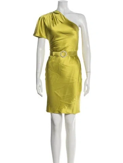 Pre-owned Fleur Du Mal Silk Mini Dress In Green