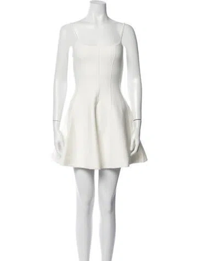 Pre-owned Fleur Du Mal Silk Mini Dress In Neutrals
