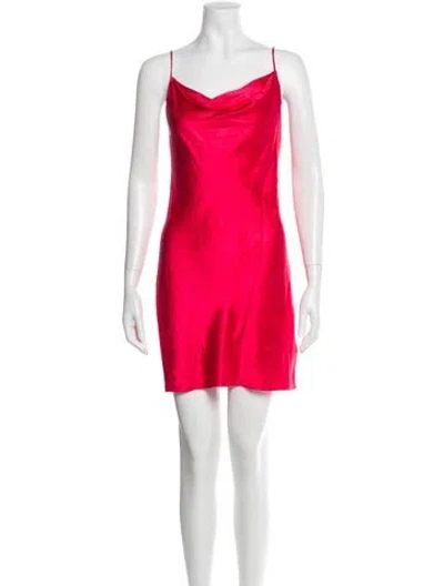 Pre-owned Fleur Du Mal Silk Mini Dress In Orange