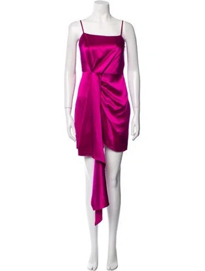 Pre-owned Fleur Du Mal Silk Mini Dress In Pink