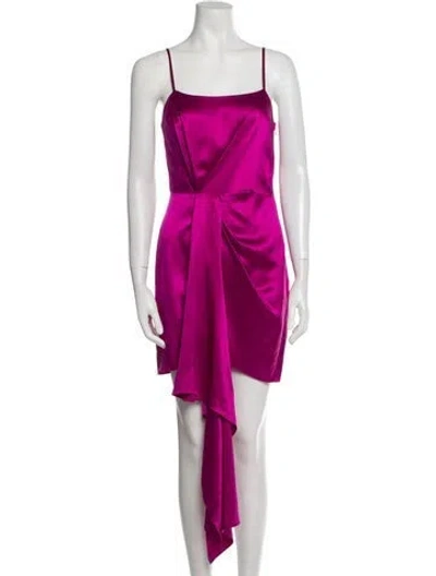 Pre-owned Fleur Du Mal Silk Mini Dress In Pink