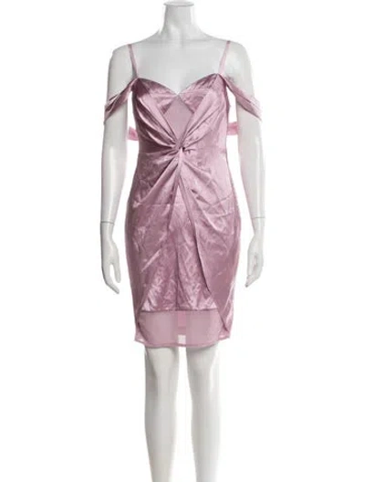 Pre-owned Fleur Du Mal Silk Mini Dress In Pink