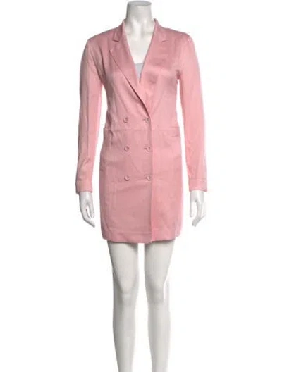 Pre-owned Fleur Du Mal Silk Mini Dress In Pink