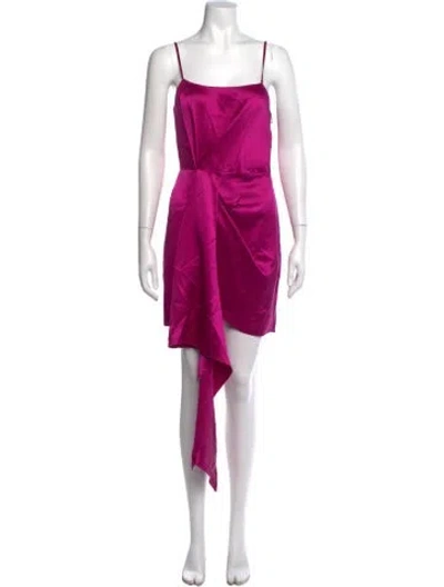 Pre-owned Fleur Du Mal Silk Mini Dress In Purple