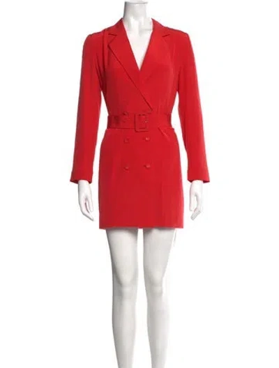 Pre-owned Fleur Du Mal Silk Mini Dress In Red
