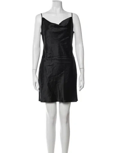 Pre-owned Fleur Du Mal Silk Mini Dress W/ Tags In Blue