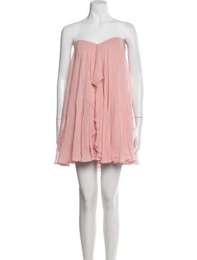Pre-owned Fleur Du Mal Silk Mini Dress W/ Tags In Pink