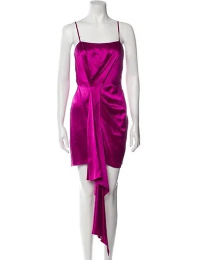 Pre-owned Fleur Du Mal Silk Mini Dress W/ Tags In Purple