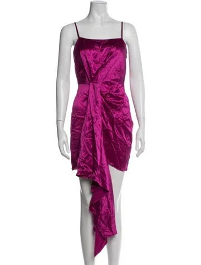 Pre-owned Fleur Du Mal Silk Mini Dress W/ Tags In Purple