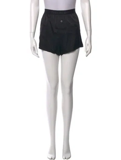 Pre-owned Fleur Du Mal Silk Mini Shorts In Black