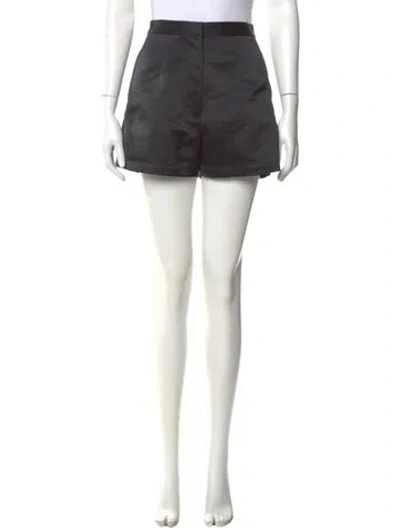 Pre-owned Fleur Du Mal Silk Mini Shorts In Black