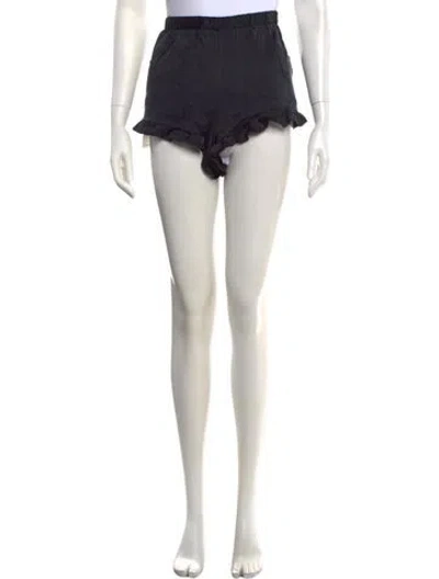 Pre-owned Fleur Du Mal Silk Mini Shorts In Black