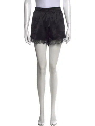 Pre-owned Fleur Du Mal Silk Mini Shorts In Black