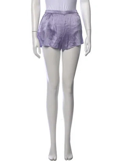 Pre-owned Fleur Du Mal Silk Mini Shorts In Purple