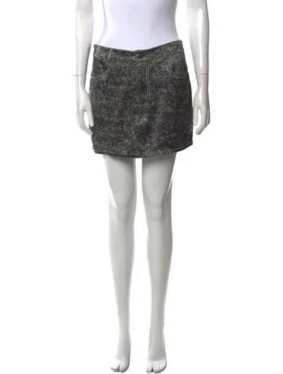 Pre-owned Fleur Du Mal Silk Mini Skirt In Black