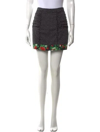Pre-owned Fleur Du Mal Silk Mini Skirt In Black