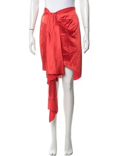 Pre-owned Fleur Du Mal Silk Mini Skirt In Pink