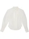Fleur Du Mal Silk Organza Semi-sheer Shirt In White