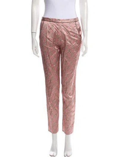 Pre-owned Fleur Du Mal Silk Printed Sweatpants In Pink