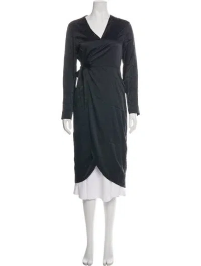 Pre-owned Fleur Du Mal Silk Robe In Blue